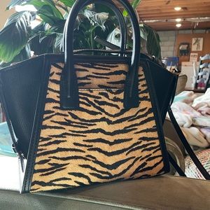 MICHAEL MICHAEL KORS
Tiger Print Calf Hair Avril Top Zip Satchel